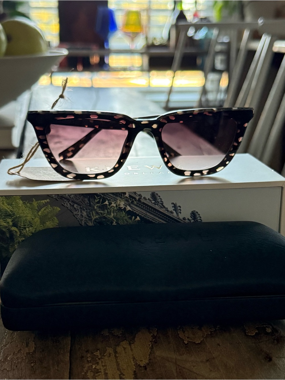 Krewe Tortoiseshell Cat-Eye Sunglasses